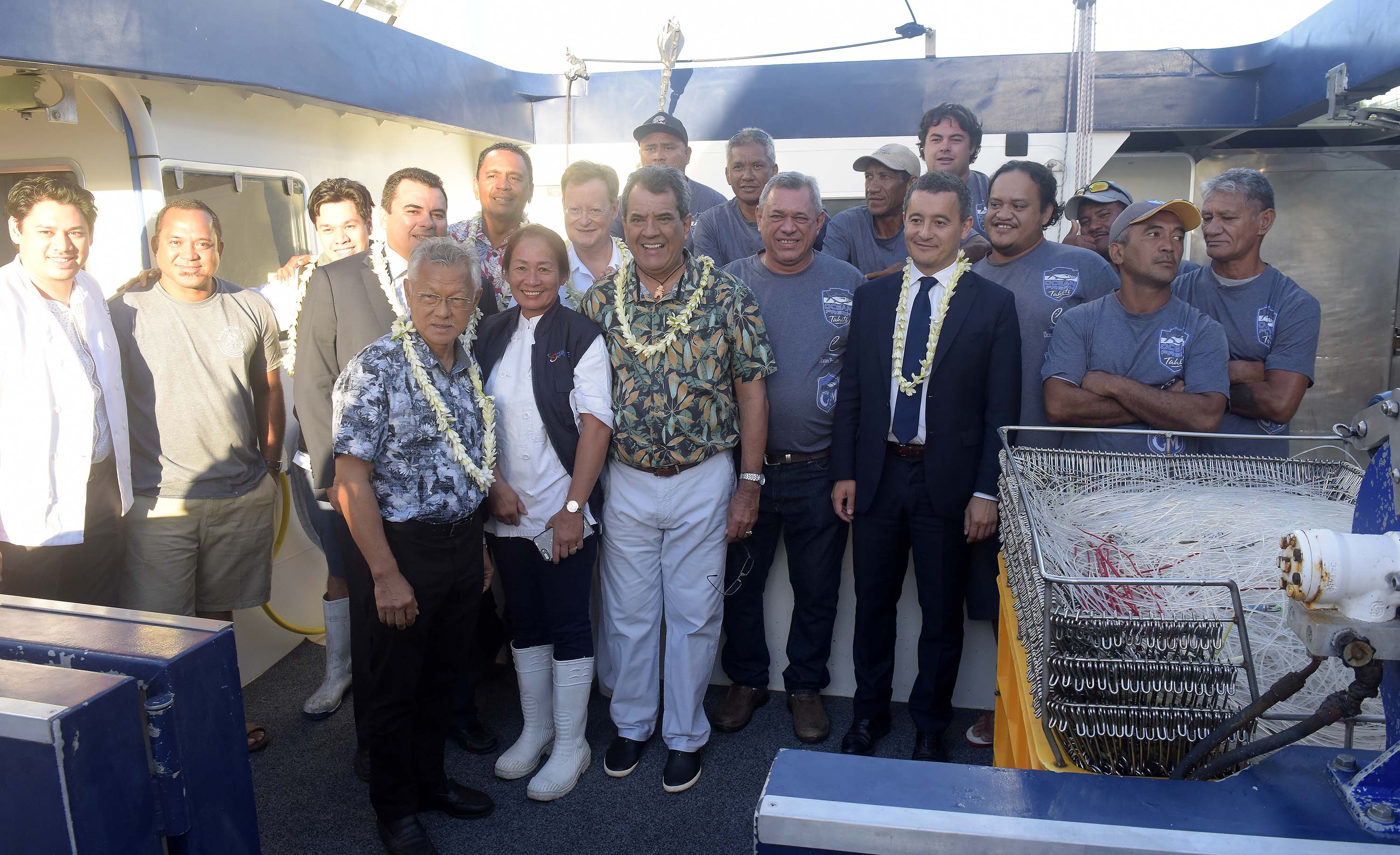 Gérald Darmanin a visité le Port de pêche de Papeete, lundi 
