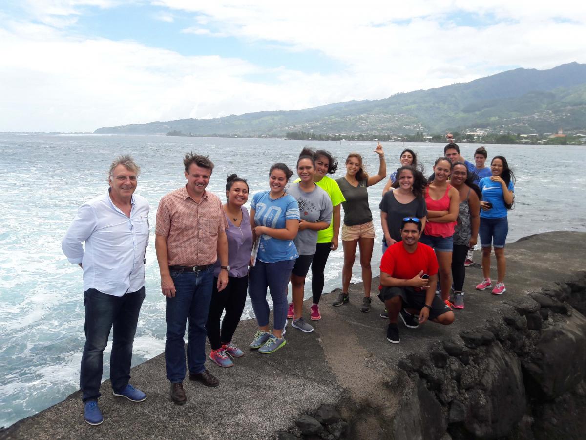 Les étudiants de l'UPF en visite au Port - crédit photo université de la Polynésie 
