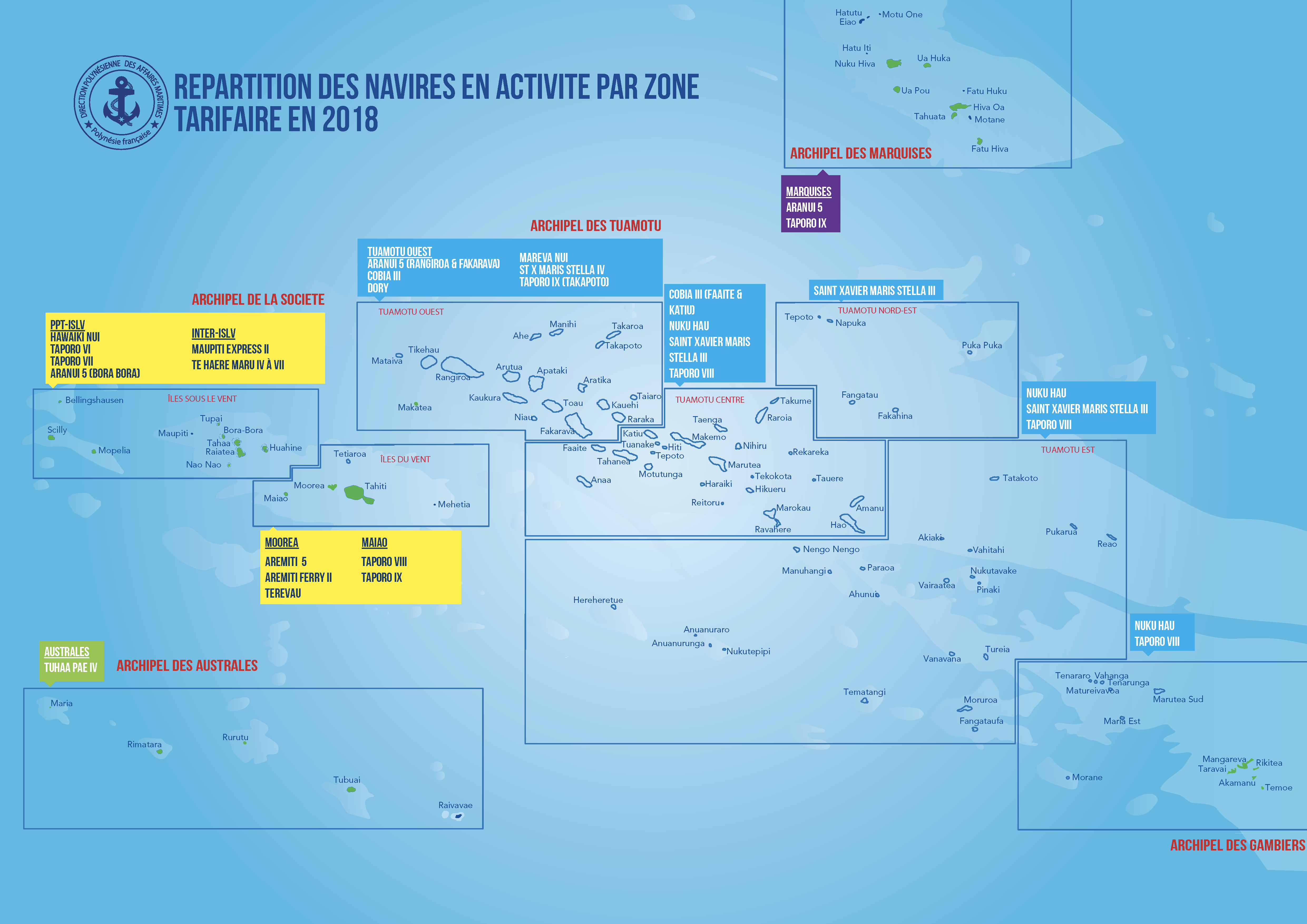 Découvrez le nouvel atlas des lignes maritimes de la Polynésie française