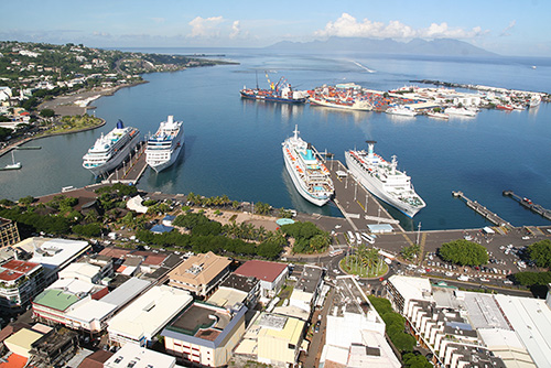 Inauguration de l'épi nord du quai des Paquebots en présence de Jacques CHIRAC 