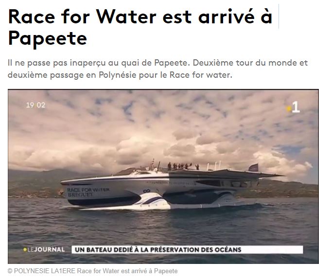 Race for Water est arrivé à Papeete